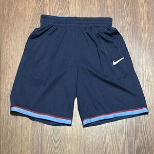 Nike Dri-FIT Mesh Shorts Navy Red Trim Athletic Gym Large Mens